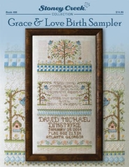 Stickvorlage Stoney Creek Collection - Grace & Love Birth Sampler