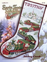 Stickvorlage Stoney Creek Collection - Santa Train Stocking