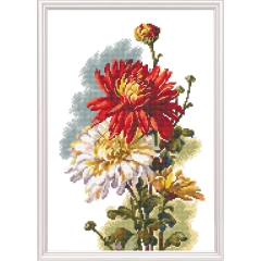 RTO Stickbild Chrysanthemum 20x32 cm