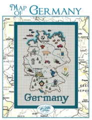 Stickvorlage Sue Hillis Germany Map