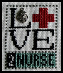 Stickvorlage Hinzeit - Love 2 Nurse w/charm