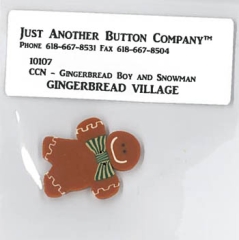 Just Another Button Company Button Gingerbread Boy And Snowman