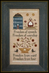 Stickvorlage Little House Needleworks - Four Freedoms