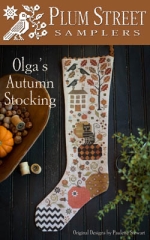 Stickvorlage Plum Street Samplers - Olga's Autumn Stocking