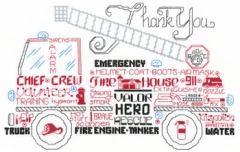 Stickvorlage Imaginating - Lets Appreciate Firemen