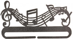Dekobügel / Aufhängung Breite 20 cm Noten, schwarz, 1-teilig