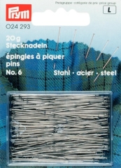 Prym 024293 Stecknadeln Stahl silberfarbig 0,60 x 30 mm (20 g)