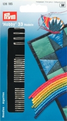 Prym 128185 Sticknadel/Perlnadel-Sortiment silberfarbig sortiert (33 Stück)