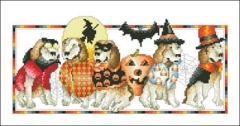 Stickvorlage Vickery Collection - Halloween Hounds