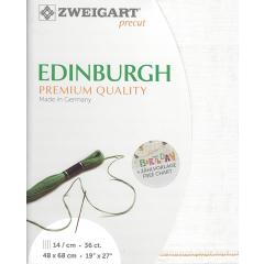 Zweigart Edinburgh Leinen 35ct - Farbe 100 weiß (Precut 48x68 cm)