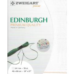 Zweigart Edinburgh Precut 35ct - 48x68 cm Farbe 101 naturweiß