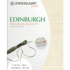 Zweigart Edinburgh Precut 35ct - 48x68 cm Farbe 222 creme