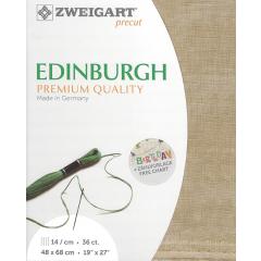Zweigart Edinburgh Leinen 35ct - Farbe 3009 vintage milchkaffee (Precut 48x68 cm)