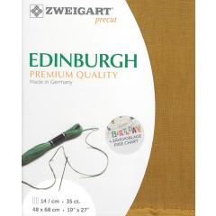 Zweigart Edinburgh Leinen 35ct - Farbe 4028 sahara (Precut 48x68 cm)