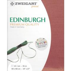 Zweigart Edinburgh Precut 35ct - 48x68 cm Farbe 4030 terracotta