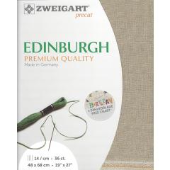 Zweigart Edinburgh Leinen 35ct - Farbe 53 rohleinen (Precut 48x68 cm)