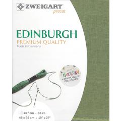 Zweigart Edinburgh Precut 35ct - 48x68 cm Farbe 6018 agave