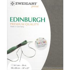 Zweigart Edinburgh Precut 35ct - 48x68 cm Farbe 7025 granit