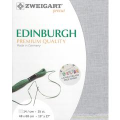 Zweigart Edinburgh Leinen 35ct - Farbe 705 grau (Precut 48x68 cm)