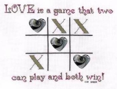 Stickvorlage Xs and Ohs - Love Game