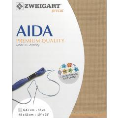 Zweigart Aida 16ct - Farbe 300 dunkelsand (Precut 48x53 cm)