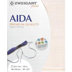Zweigart Aida 16ct - Farbe 4110 rosé (Precut 48x53 cm)