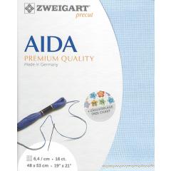 Zweigart Aida 16ct - Farbe 503 mittelblau (Precut 48x53 cm)