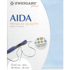 Zweigart Aida Precut 16ct - 48x53 cm Farbe 503 mittelblau