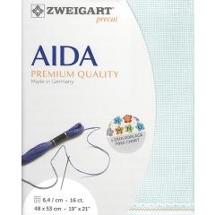 Zweigart Aida Precut 16ct - 48x53 cm Farbe 550 hellblau