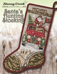 Stickvorlage Stoney Creek Collection - Santa's Hunting Stocking
