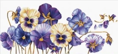 Stickpackung Needleart World - Purple Pansies