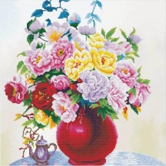 Stickpackung Needleart World - Cabbage Roses in a Vase