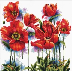 Stickpackung Needleart World - Lovely Poppies