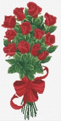 Stickpackung Needleart World - Bouquet of red Rose