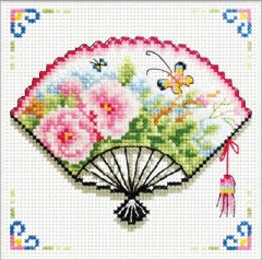 Stickpackung Needleart World - Rose Fan