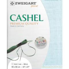 Zweigart Cashel Leinen 28ct - Farbe 562 eisblau (Precut 48x68 cm)