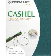 Zweigart Cashel Leinen 28ct - Farbe 5153 petrol (Precut 48x68 cm)
