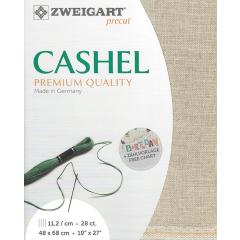 Zweigart Cashel Leinen 28ct - Farbe 52 natur (Precut 48x68 cm)