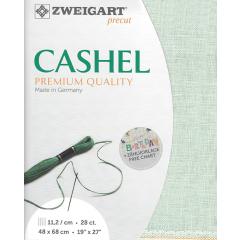 Zweigart Cashel Leinen 28ct - Farbe 6125 mint (Precut 48x68 cm)