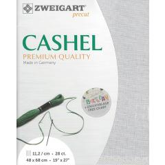 Zweigart Cashel Leinen 28ct - Farbe 705 grau (Precut 48x68 cm)