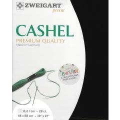 Zweigart Cashel Leinen 28ct - Farbe 720 schwarz (Precut 48x68 cm)