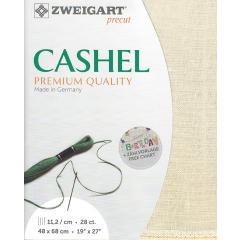 Zweigart Cashel Leinen 28ct - Farbe 770 platin (Precut 48x68 cm)
