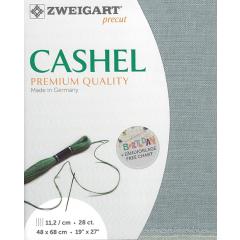 Zweigart Cashel Leinen 28ct - Farbe 778 mittelgrau (Precut 48x68 cm)