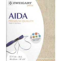 Zweigart Rustico-Aida 18ct - Farbe 54 natur (Precut 48x53 cm)