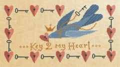 Stickvorlage Artful Offerings - Key 2 My Heart