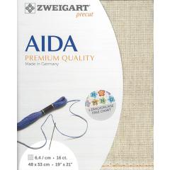 Zweigart Rustico-Aida 16ct - Farbe 54 natur (Precut 48x53 cm)