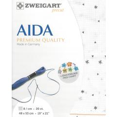 Zweigart Aida Extra Fine 20ct - Farbe 1369 sparkle (Precut 48x53 cm)