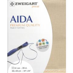 Zweigart Aida Precut 20ct - 48x53 cm Farbe 309 beige