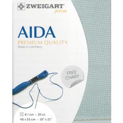 Zweigart Aida Precut 20ct - 48x53 cm Farbe 5018 mittelgrau