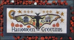 Stickvorlage Kathy Barrick - Halloween Greetings